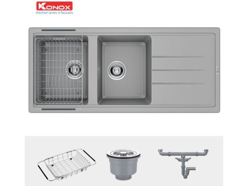 Chậu rửa bát Konox Granite Phoenix 1160 - Grey