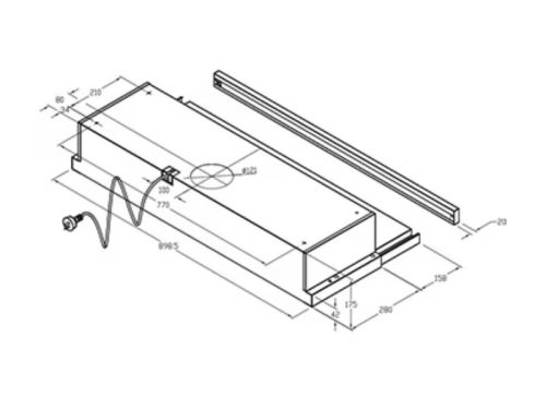 Kích thước máy hút mùi Electrolux EFP9520X
