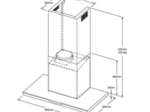 Kích thước máy hút mùi Electrolux EFC926BAR