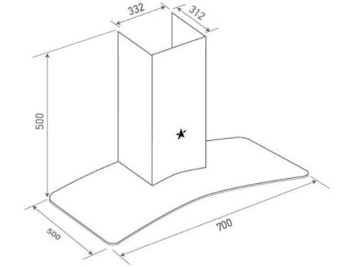 Máy hút mùi áp tường Pramie AC17-700 4 Kích thước máy hút mùi áp tường Pramie AC17-700