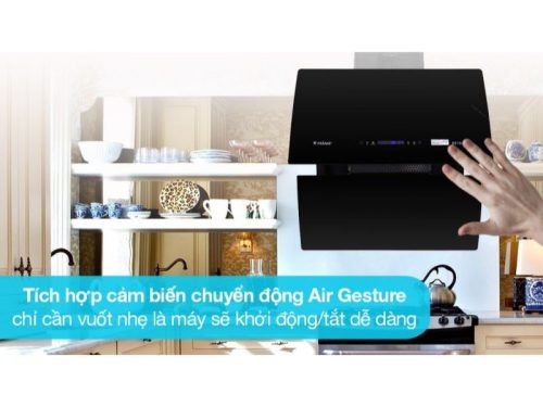 Ảnh thực tế máy hút mùi áp tường tuần hoàn Pramie DE19-700 Air