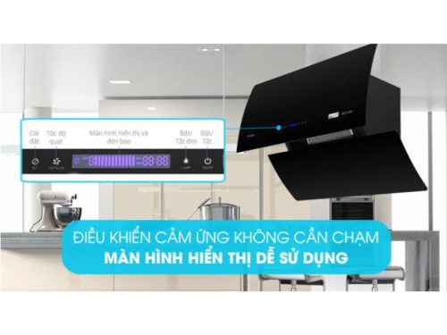 Bảng điều khiển máy hút mùi áp tường tuần hoàn Pramie DE19-900