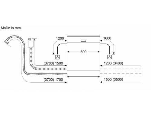 kích thước của máy rửa bát bán âm Bosch SMI6ZCS16E Serie 6