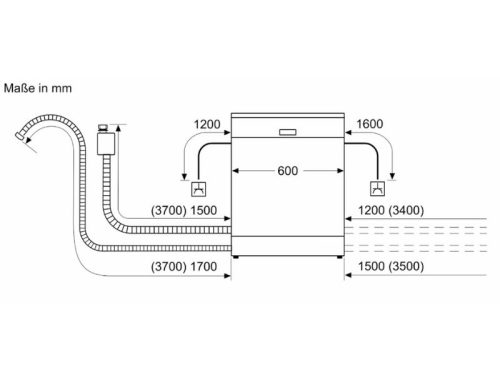 kích thước của máy rửa bát độc lập Bosch SMS6ZCI16E serie 6