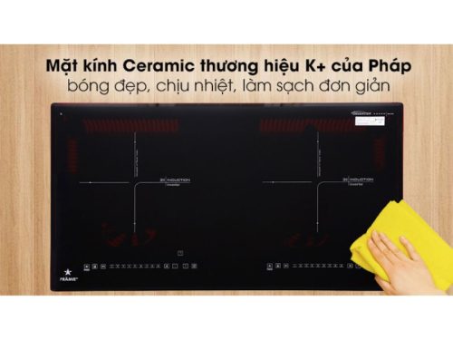 Mặt kính bếp từ đôi Pramie PRMY-2208 lắp âm