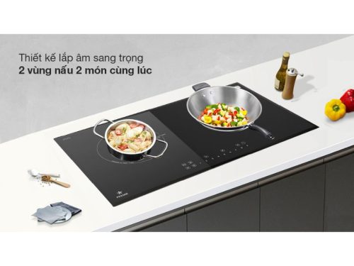 Thiết kế bếp từ đôi Pramie PRTH-2201 lắp âm