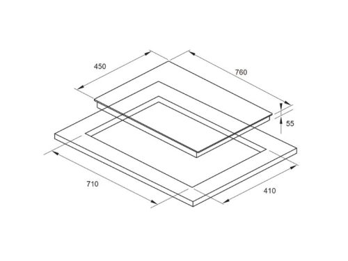 Thiết kế lắp đặt của bếp từ đôi Fagor 3IF-72C1S lắp âm