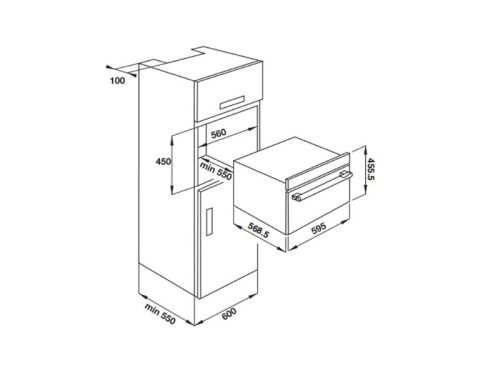 Thiết kế của lò nướng kết hợp lò vi sóng Fagor Q-Class 3MWB-44ATCGN