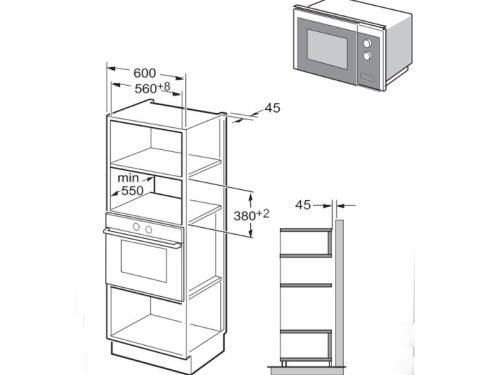 Thiết kế của lò vi sóng Fagor Q-Class 3MWB-25BTCGN