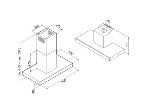 Thiết kế của máy hút mùi đảo tuần hoàn Fagor 3CFB-901IX