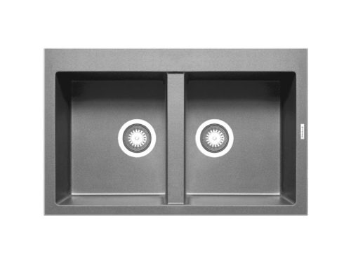 Chậu rửa chén Elica Pyragranite Alazia 2B Iron Grey 070037211