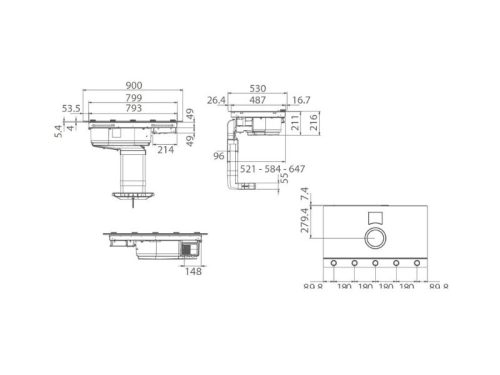 Thiết kế của bếp từ kết hợp máy hút mùi Elica NIKOLATESLA UNPLUGGED BLIX/F/90 PRF0184545