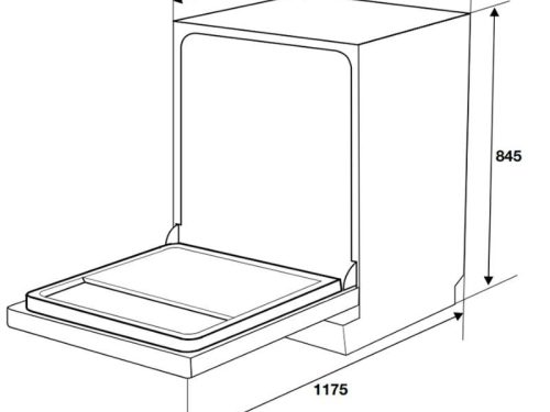 Kích thước máy rửa bát độc lập Hafele HDW-F6051S 538.21.370