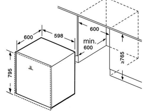 Kích thước máy rửa bát bán âm Richborn RDG6080SQG