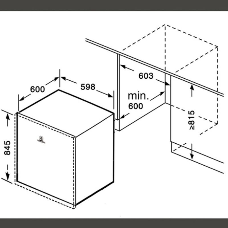 Kích thước máy rửa bát bán âm Richborn RDP6085SHS Kích thước máy rửa bát bán âm Richborn RDP6085SHS