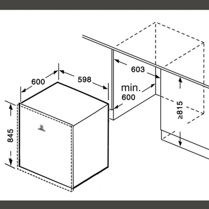 Kích thước máy rửa bát bán âm Richborn RDP6085SKB Kích thước máy rửa bát bán âm Richborn RDP6085SKB