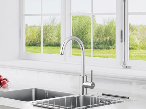 Hình ảnh thực tế vòi rửa bát nóng lạnh Konox Rio