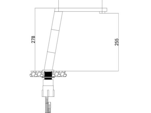 Kích thước vòi rửa bát nóng lạnh Konox KN1209