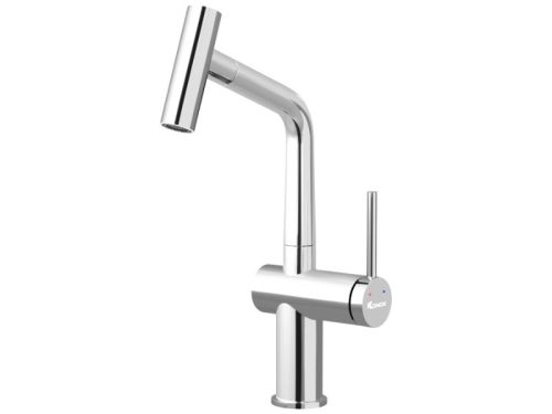 Vòi rửa bát nóng lạnh Konox Volta Chrome có dây rút