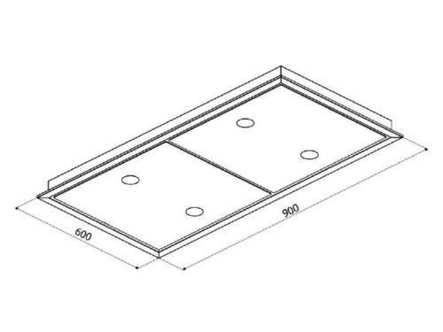 Kích thước máy hút mùi âm trần Upscale CEILING INOX