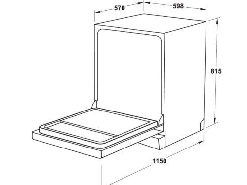 Kích thước máy rửa bát Hafele HDW-SI60AB 538.21.320