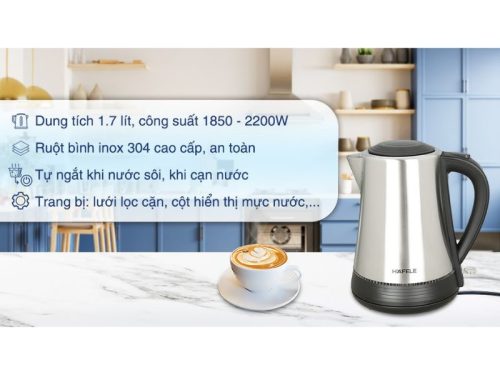 Ảnh chất liệu bình đun siêu tốc Hafele 1.7 lít HS-K1703X 535.43.733