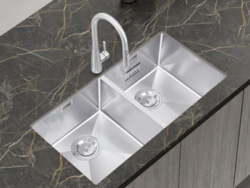 Chậu rửa bát inox 2 hố Eurogold EUC28746EB