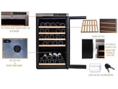 Chi tiết tủ rượu vang Kadeka KA-39WR