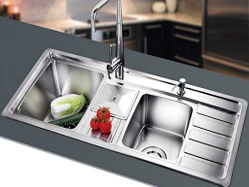 Hình ảnh chậu rửa bát inox 2 hố Gorlde GD 956