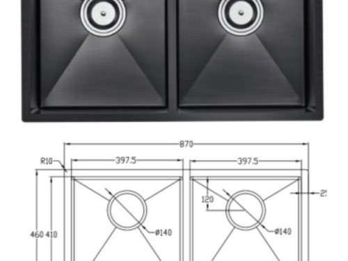 Chậu rửa bát inox 2 hố Eurogold EUC28746ED 1 Chậu rửa bát inox 2 hố Eurogold EUC28746ED