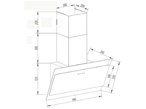 Máy hút mùi áp tường Eurogold EUH2870VM 1 Kích Thước Máy hút mùi áp tường Eurogold EUH2870VM