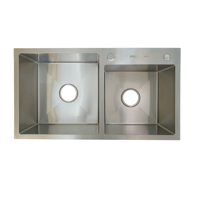 Chậu rửa bát inox 2 hố BossEU BS304.7843CS1 Chậu rửa bát inox 2 hố BossEU BS304.7843CS1