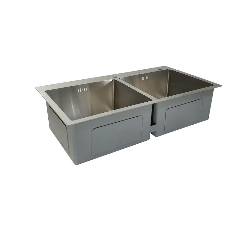 Hình ảnh chậu rửa bát inox 2 hố BossEU BS304.8245CS2 Hình ảnh chậu rửa bát inox 2 hố BossEU BS304.8245CS2