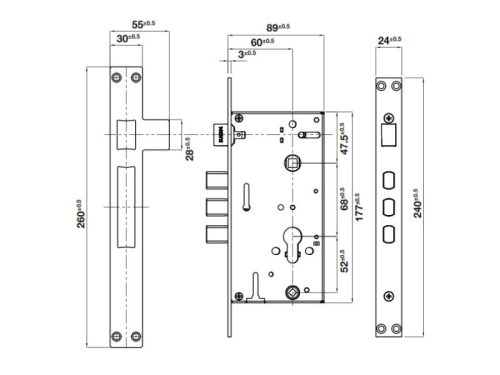 Khóa điện tử DL6000 Hafele 912.20.581 2 Kích thước khoá điện tử Hafele DL6000 912.20.581