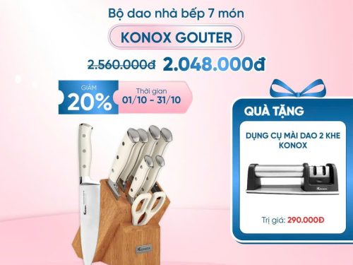 Khuyến mãi bộ dao làm bếp cao cấp 7 món Konox Gouter