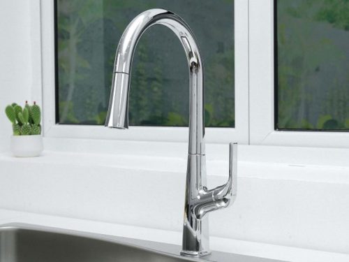 Ảnh vòi rửa bát nóng lạnh Kluger KLF0002C có dây rút