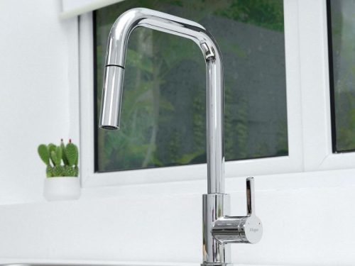 Ảnh vòi rửa bát nóng lạnh Kluger KLF0011C có dây rút