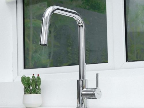 Ảnh vòi rửa bát nóng lạnh Kluger KLF0015C có dây rút