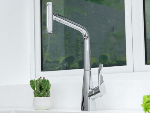 Ảnh vòi rửa bát nóng lạnh Kluger KLF0016C có dây rút