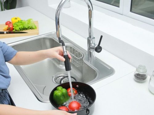 Hình ảnh vòi rửa bát nóng lạnh Kluger KLF0006C có dây rút