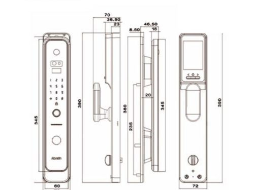 Khóa cửa thông minh Avolock AL-86FRV-IN 1 kich thuoc khoa thong minh avolock al 86frv in