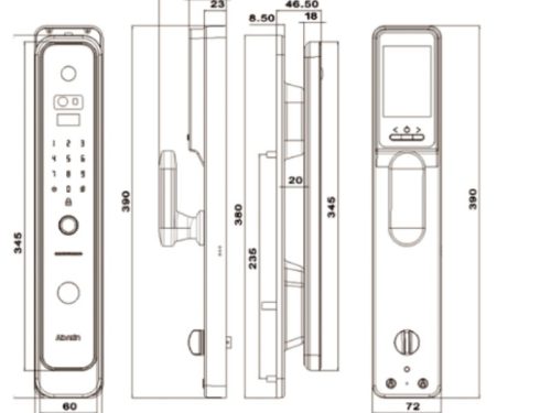 Khóa cửa điện tử Avolock AV-69-B 1 kich thuoc khoa thong minh avolock av 69 b 1
