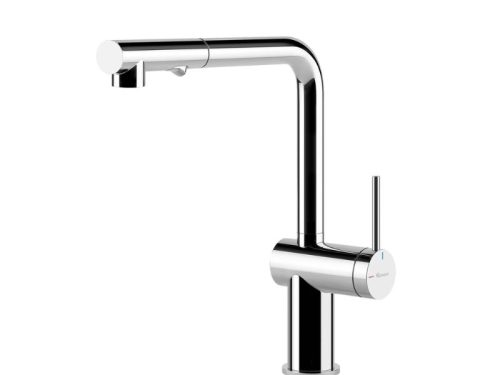 Vòi rửa bát nóng lạnh Konox Stella Chrome có dây rút