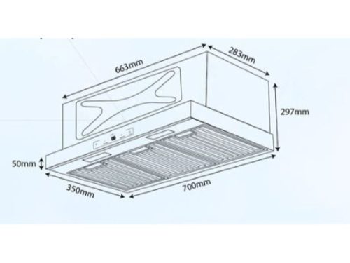 kich thuoc may hut mui am tu kocher turbo x 350n