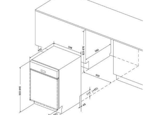 Máy rửa bát âm tủ Eurosun SMS82EU88B 5 Kích thước máy rửa bát âm tủ Eurosun SMS82EU88B