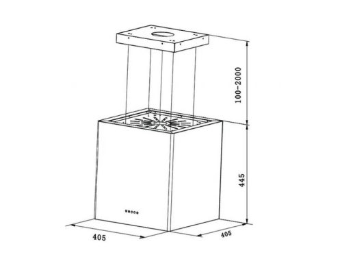 Máy hút mùi đảo tuần hoàn Tomate TOM 4200 2 kich thuoc may hut mui dao tuan hoan tomate tom 4200
