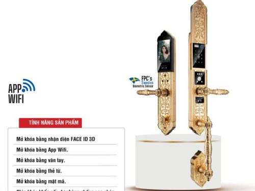 Khóa thông minh Faster FS009-24K BRASS