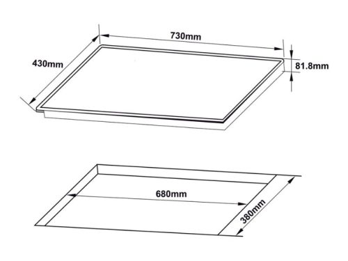 Kích thước bếp từ Hafele HC-I73242B 536.61.857