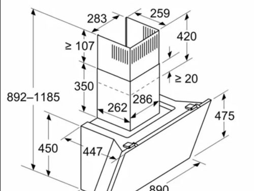 kich thuoc may hut mui siemens lc91klt60