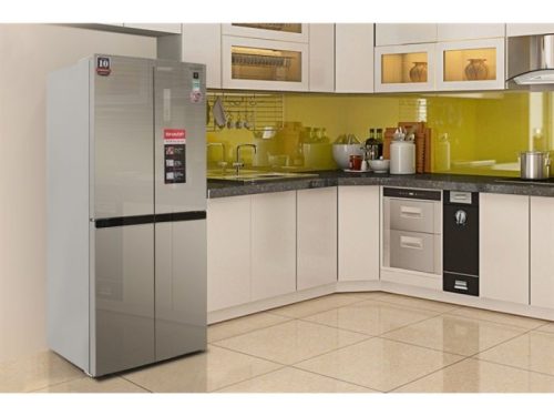 Tủ lạnh 4 cánh 401 lít Sharp SJ-FXP480VG-CH 1 anh tu lanh 4 canh 401 lit sharp sj fxp480vg ch